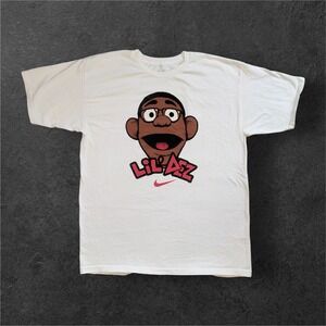 Nike Lil Dez MVP Puppets Graphic T-Shirt Mens Large White LeBron Kobe Basketball